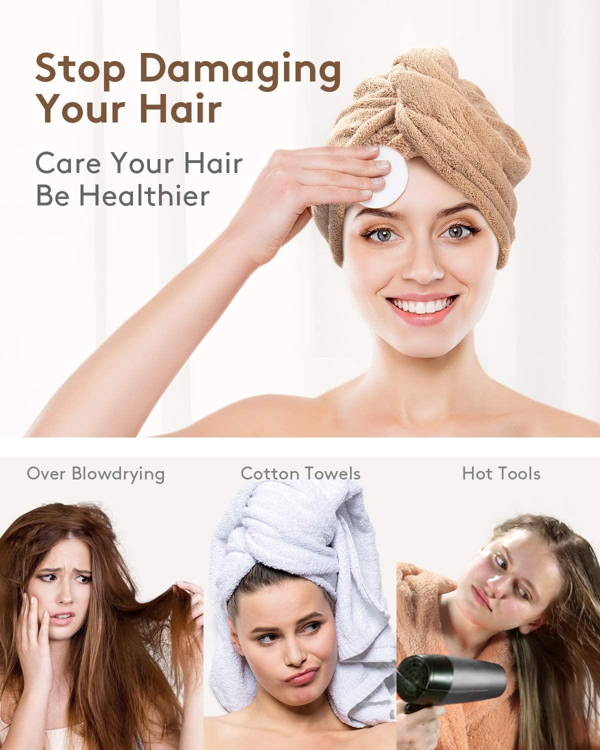 Quick-Dry Hair Towel Cap Quick-Dry Hair Towel Cap